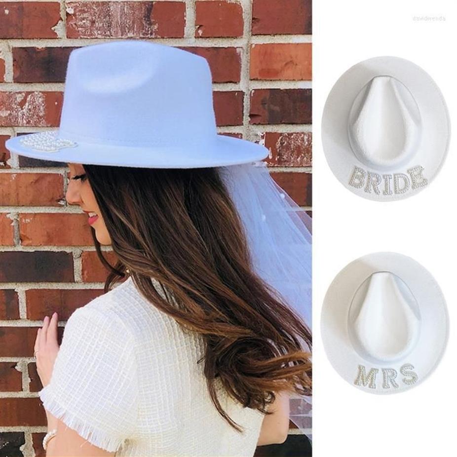 Berets White Elegant Cowgirl Hat Bride Wedding Po Costume Props Summer Outdoor Women Girl Western Style Cowboy Caps DXAABerets Dav2712