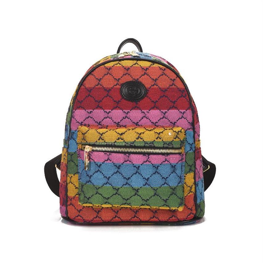 Brand 22SS Women's Backpack Palm Springs Backpacks Handbag Crossbody Bag Colorful Men Women Bags Letter printing Handbags Bac2356