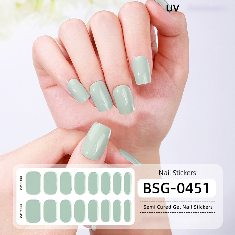 Bandes d'ongles en gel semi-durci pour 20 autocollants pour ongles en gel de qualité salon et longue durée