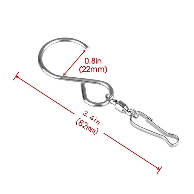 スピニングスイベルクリップウインドチャイム用のステンレス鋼S字型フック風力スピナーウォールハンガー回転可能な卸売lx4810