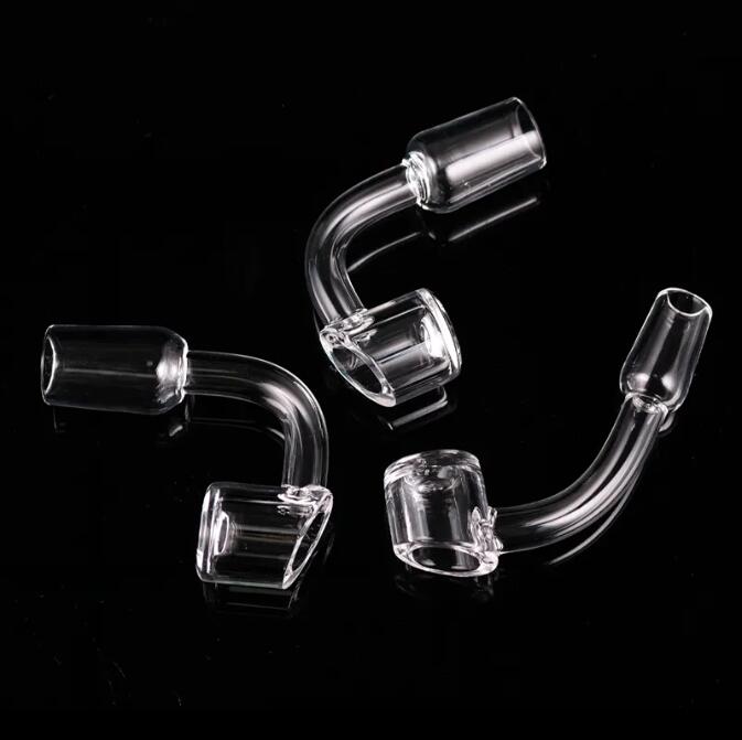 Banger de 4 mm de espesor Accesorios para fumar Banger de cuarzo OD 20 mm Clavo sin domo superior plano 45 90 grados 10 mm 14 mm 18 mm Mujer macho para tubería de agua