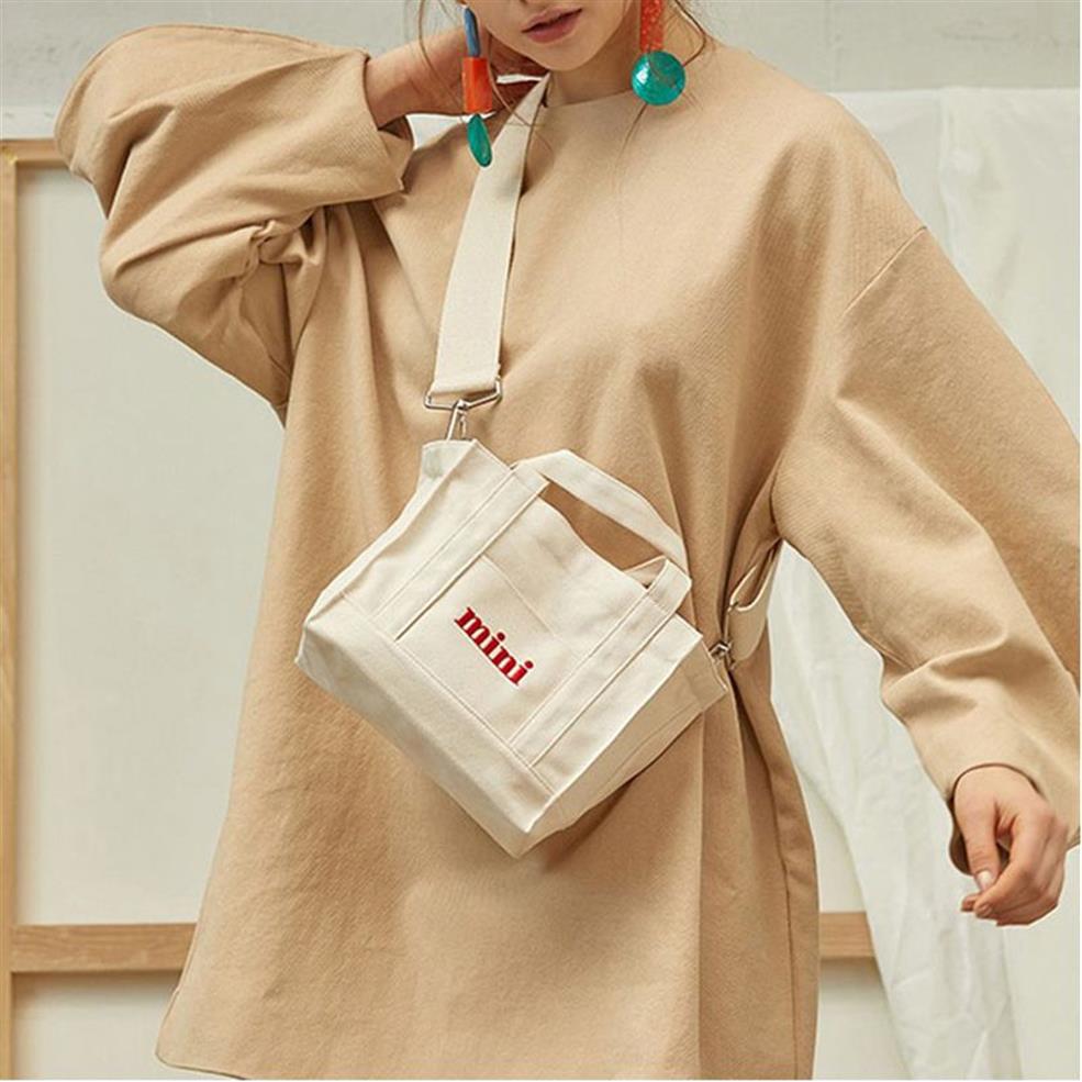 Woman's Mini Shopping White Casual Totes Canvas Totes Beach Bag 200919229p