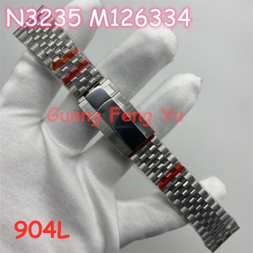 Bandas de reloj La correa de acero 904L original de fábrica M126334 es aplicable Código de hebilla 5LX258t