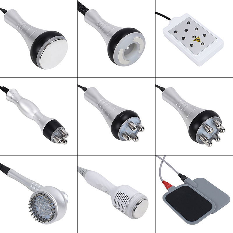 RF-hefgereedschap 40K 9-in-1 cavitatie Ultrasone machine voor lichaamsvermagering Multipolaire radiofrequentie Huidverjonging Lichaamsverstrakking Beeldhouwen Vacuüm Lipo-laser