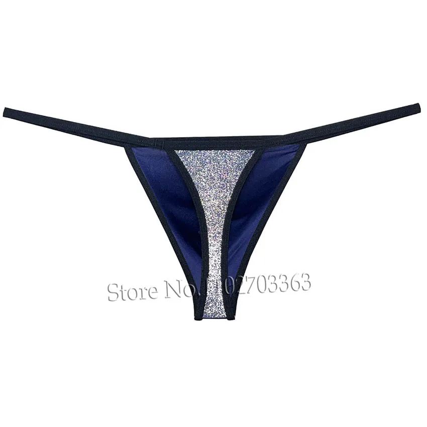 Men Flash Shiny Ice Silk Mini Bikini G-String Jockstraps Thong Sport Jersey Free Pants Underwear