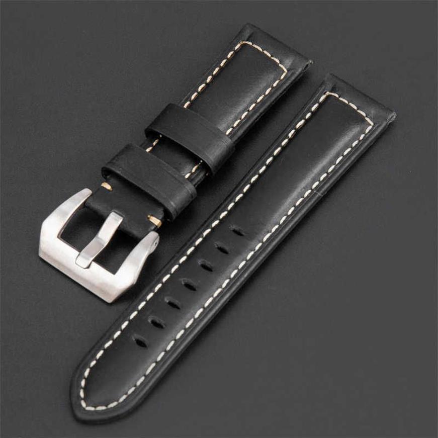 Cinturini orologi Cinturino in pelle grasso robusto strato di testa smerigliato pelle bovina 20 22 24 26mm T2304203129