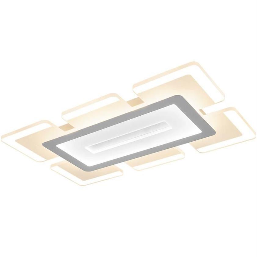 Plafonniers Télécommande Surface Montée Moderne LED Lamparas De Techo Rectangle Acrylique Lampe Luminaires216i