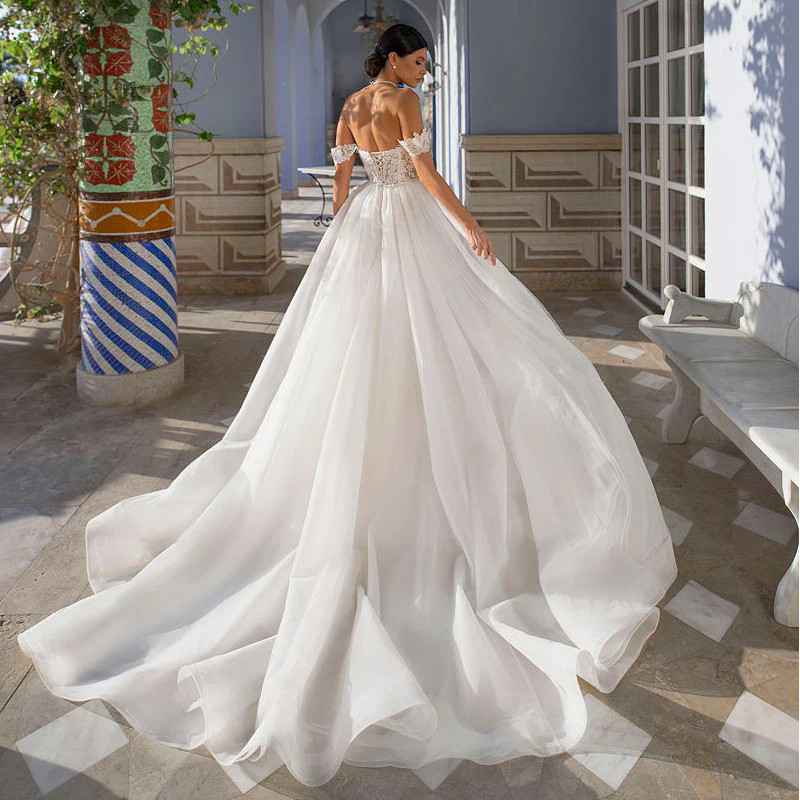 Saudi Arabia Full Lace Mermaid Wedding Dress With Detachable Train Sexy Off The Shoulder Bridal Gowns Charming Long Robe