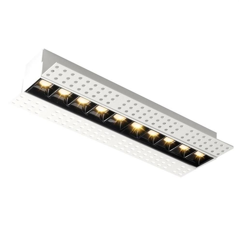 Faretto a LED a griglia lineare senza montatura Nessun design di illuminazione principale Moderno 5W 10W 20W Lampada da installazione incorporata magnetica Fixture2254