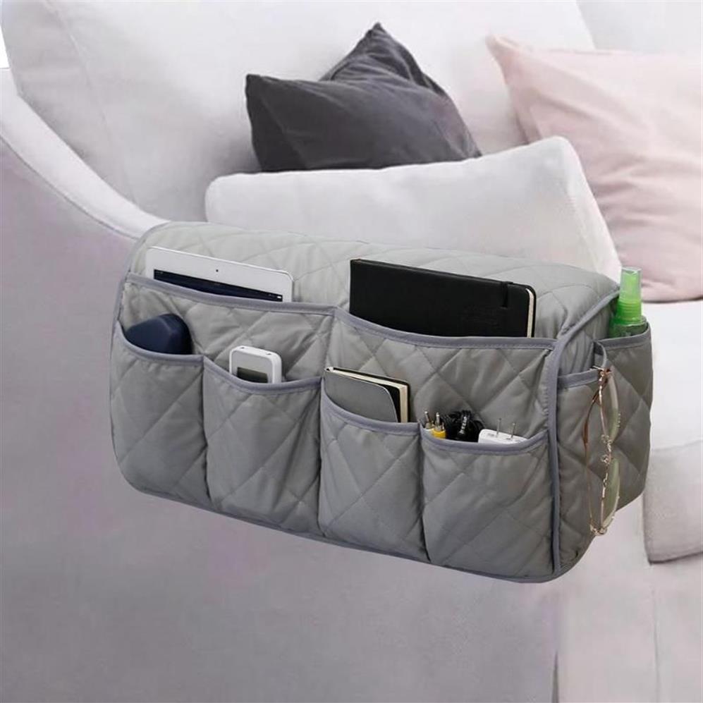 Sacs de rangement Multi poches étanche canapé accoudoir organisateur pour téléphone livre magazines TV télécommande canapé chaise repose-bras Cov218K