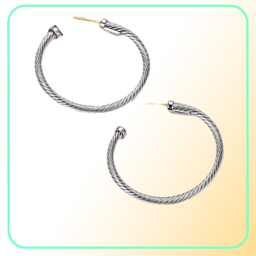 Gold Stud Earring Jewelrys Fashion Hoops White Dy Silver Women Jewelry ed Thread Earrings Designers Versatile Plated Needle T2806837
