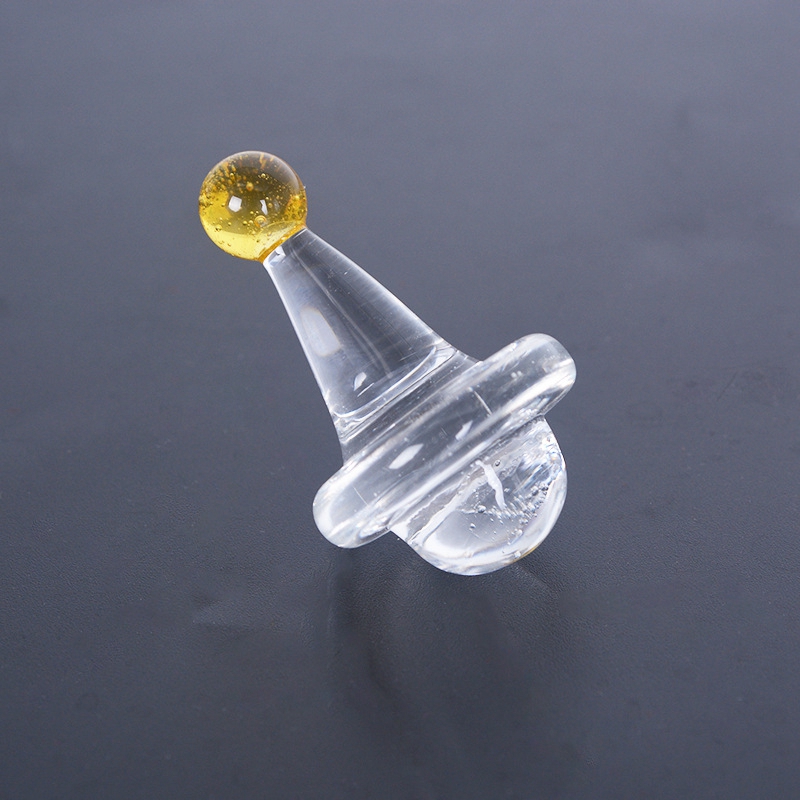 Senaste färgglada UFO -stil tjock glasbubbla kolhydrater 22mm 25mm 30mm filter hatt naglar dabber bongs oljeriggar röker vattenrör handgjorda bong kvarts skålhållare dhl