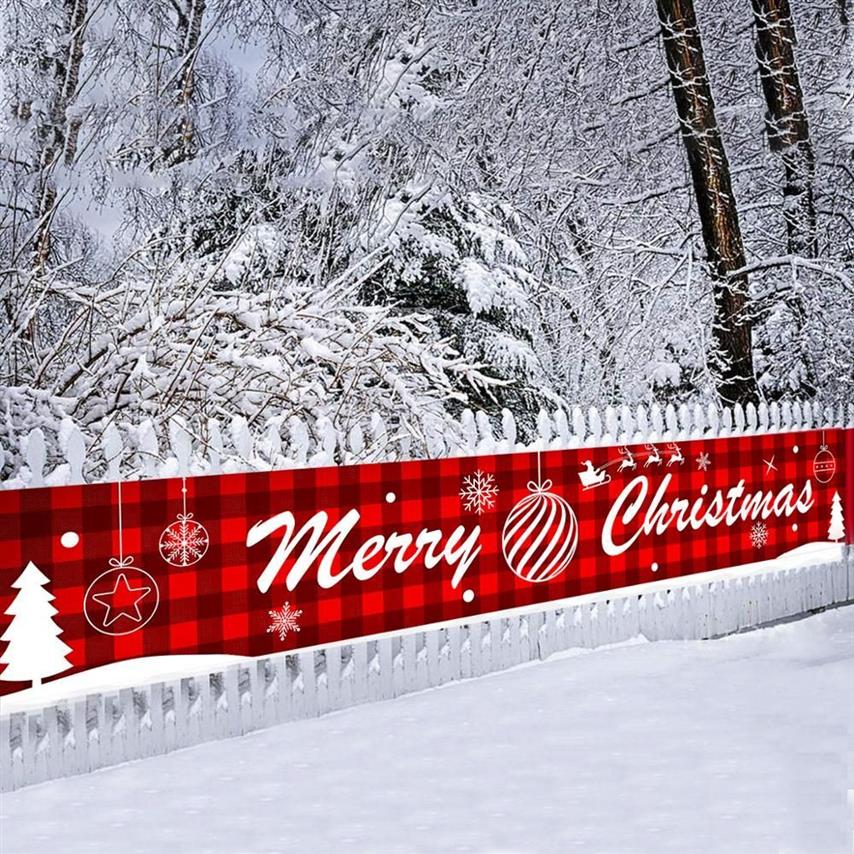 Neue Frohe Weihnachten Banner Weihnachtsdekorationen für Zuhause Outdoor Store Banner Flagge Ziehen Navidad Natal Dekor Neujahr 201017284C