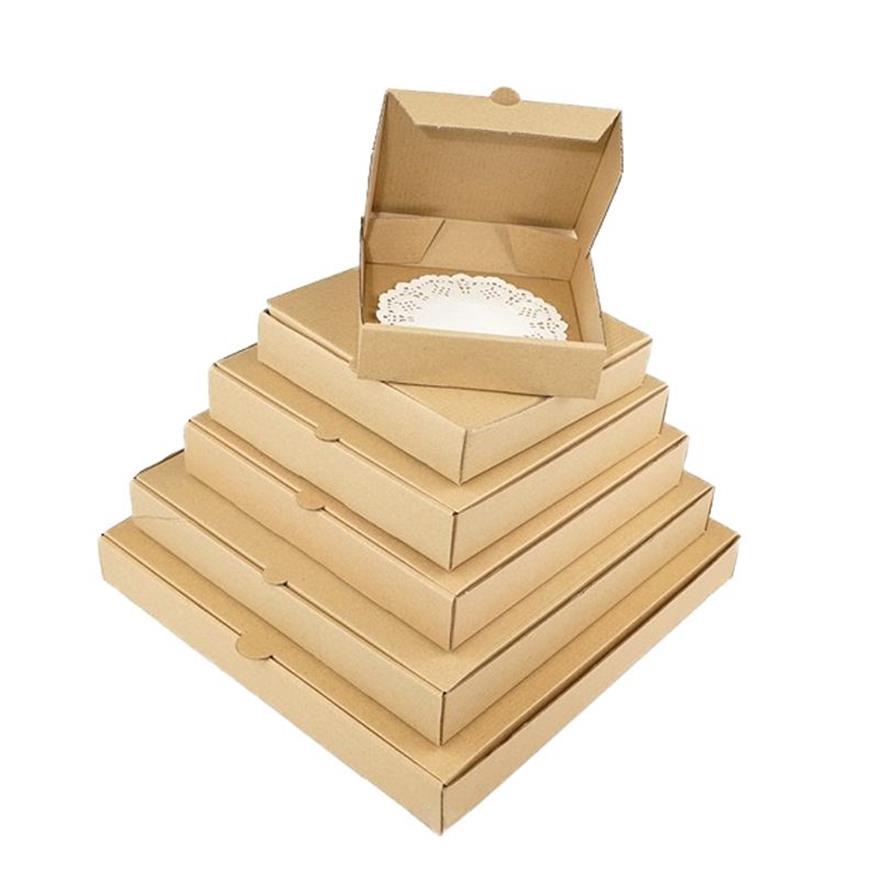 Подарочная упаковка, 10 шт., коробка для пиццы, крафт-бумага, пицца, поддерживает нестандартный размер и печать1247q