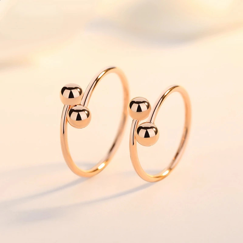 Trauringe, schlichter 18-Karat-Goldring, weiblicher schlichter Ring, Au750-Roségoldring, Live-K-Goldring, Geburtstagsgeschenk 231214