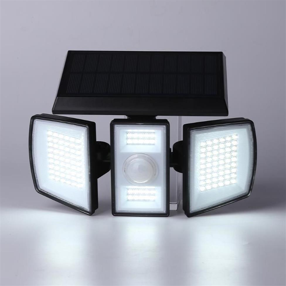 Outdoor Wall Lamps 70 LED Rotary Lamp Intelligent Sensor Waterproof Solar Charged Lighting For Porch Garden Yard301k