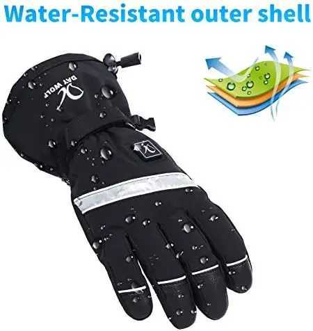 Skihandschoenen Verwarmde handschoenen Touchscreen voor heren Dames met waterdicht 7,4 V 2200 mAh Oplaadbare batterij Handschoenen voor winterskiën Schaatsen SnL23118