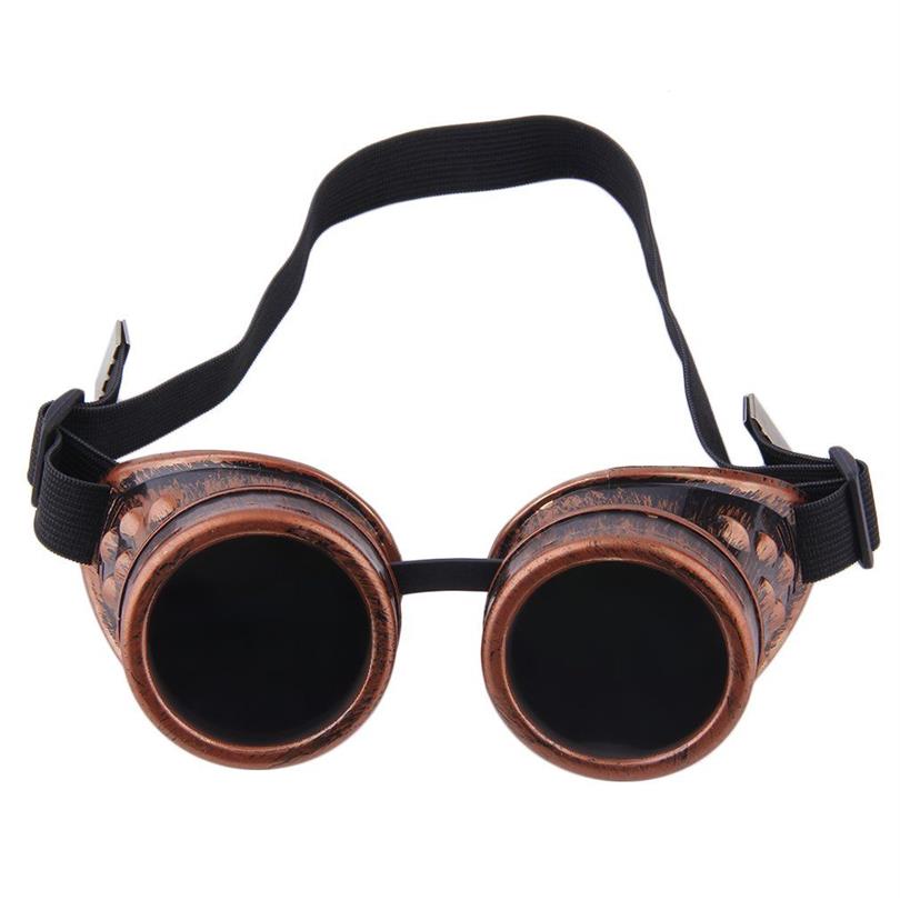 Professionella Cyber ​​Goggles Steampunk Glasses Vintage Welding Punk Gothic Victorian Outdoor Sports Solglasögon3048