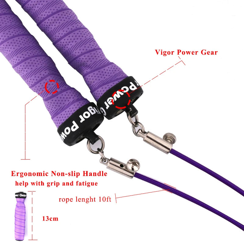 Jump Ropes Vigor Power Gear Justerable Cable CrossFit Skip Sweat Nonslip Weighted Rope Speed ​​Skipping 231214