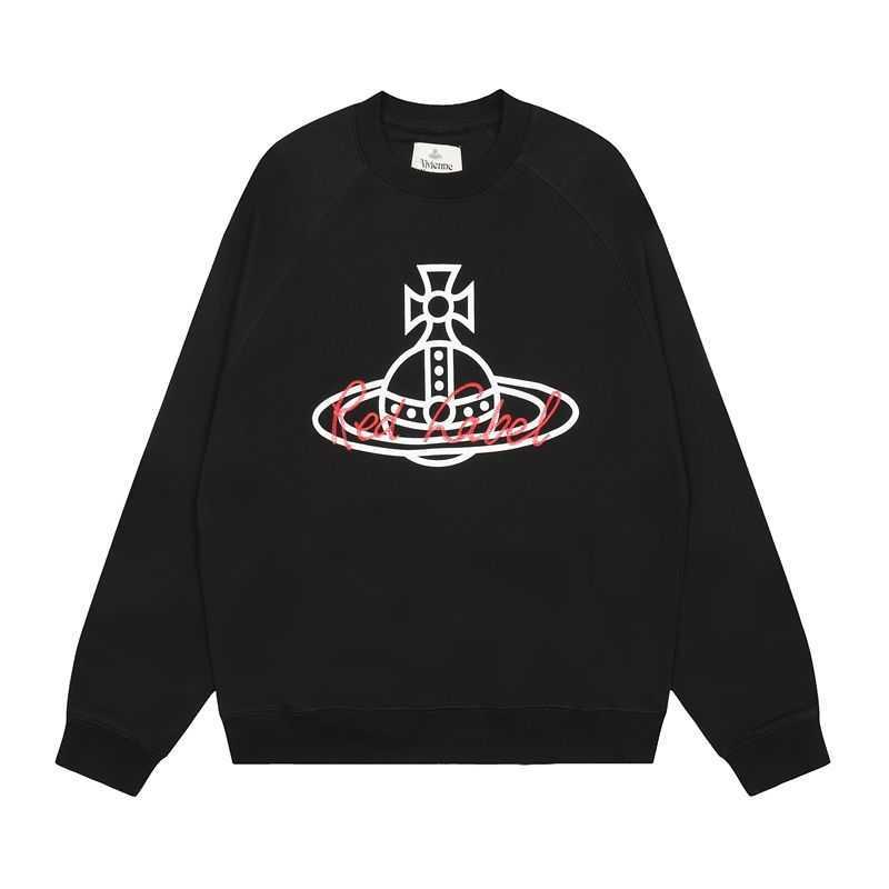 Sweats à capuche pour hommes Sweatshirts VIVI West Empress Dowager Saturn Marque tendance imprimée Lâche et décontractée Polyvalente Nouveau col rond Vêtements à manches longues