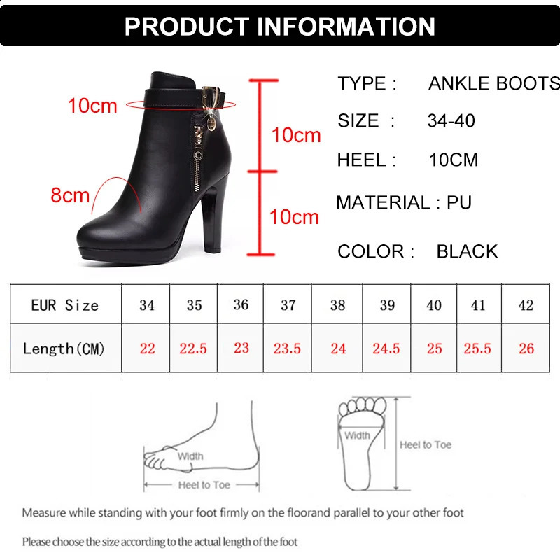 Boots Lucyever Sexy Black High Heels Ankle for Women Classic Autumn Winter Platform Woman Zipper Keep Warm Short Booties 231214