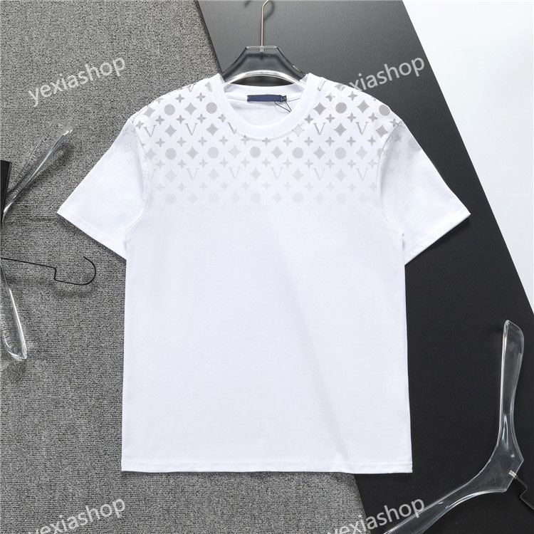 Designer T Shirt Homens Camisas de Luxo Mens Camisetas Designer Mulheres Camiseta Redondo Pescoço Algodão Manga Curta M-3XL Branco1