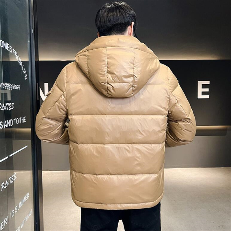 2023 Men's Winter Outdoor Windproof Down Jacket Fashion Men's Casual Hooded Jacket Designer Märke Badge broderad bomullsjacka Luxury Brand dragkedja Down Jacket