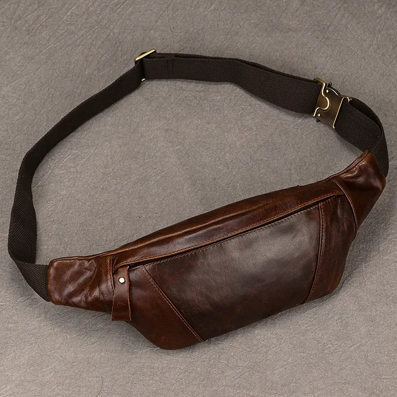 Sacs de taille Sacs de poitrine en cuir pour hommes sac à bandoulière pour homme sac de taille en cuir pour hommes sac à bandoulière pour Sports de plein air pochette de ceinture petit 231214