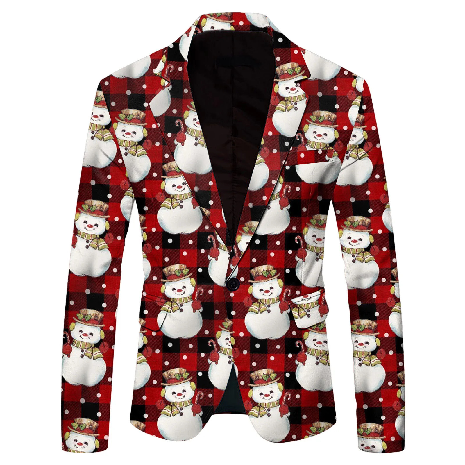 メンズスーツブレザーファッションサンタクロースプリントスーツジャケットメンズクリスマスコート秋の冬のメンズマンのためのブレザージャケットクリスマスパーティージャケット231214