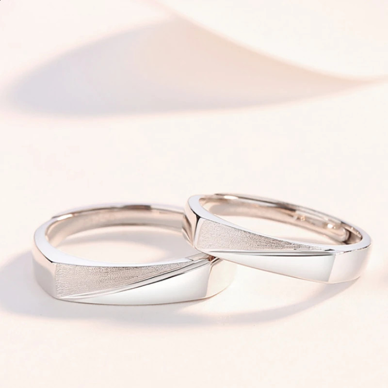 Anillos de boda PT950 Anillos de platino Hombres y mujeres Pareja Compromiso de boda Moda Anillo móvil liso 231214