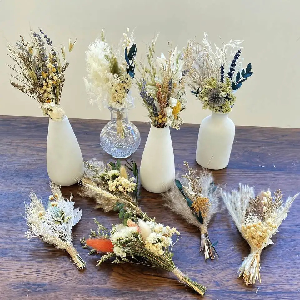 Decoratieve Bloemen Kransen Echt Pampas Gras Kleine Natuurlijke Gedroogde Bloemen Boeket Droge Bloemen Mini Decoratieve Pography Po Cadeau Achtergrond Decor Bruiloft 231214