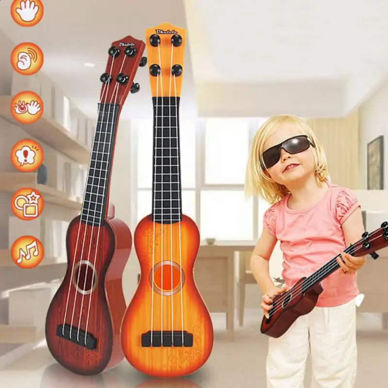 Toetsenborden Piano Beginners Kids Simulatie Mini Ukulele Leren Gitaar 4 Snaren Muziekinstrumenten Educatief Speelgoed Gift 231214