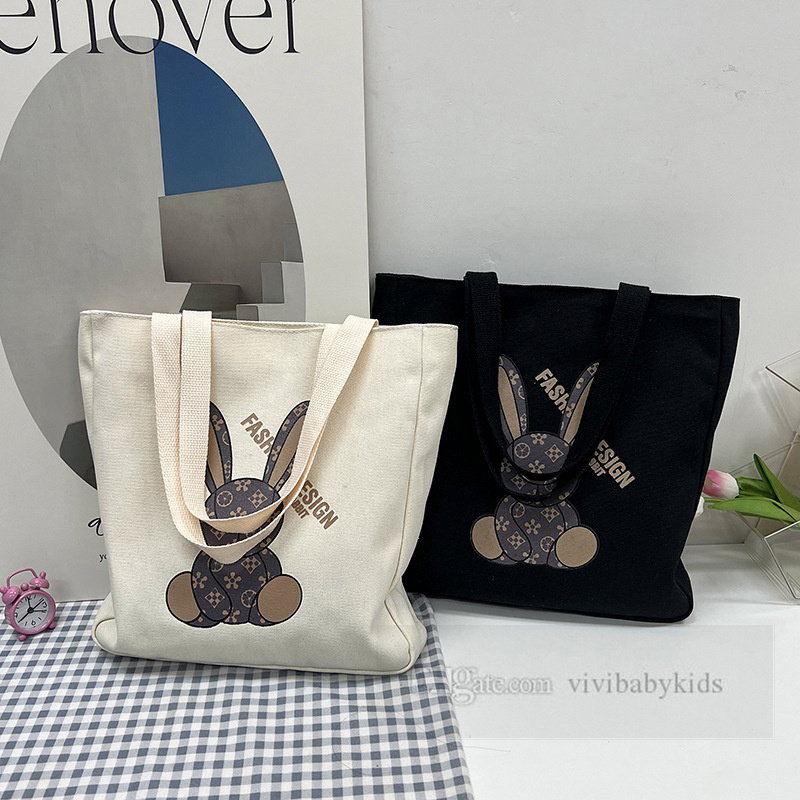 キッズフローラルウサギの手紙印刷ハンドバッグ