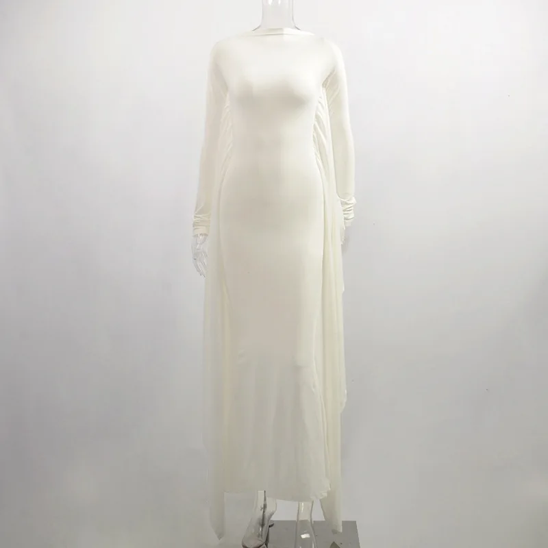 Женское повседневное платье для фотосессии для беременных, элегантное платье с рукавами «летучая мышь» для беременных, коктейльное вечернее облегающее макси-длинное вечернее платье русалки