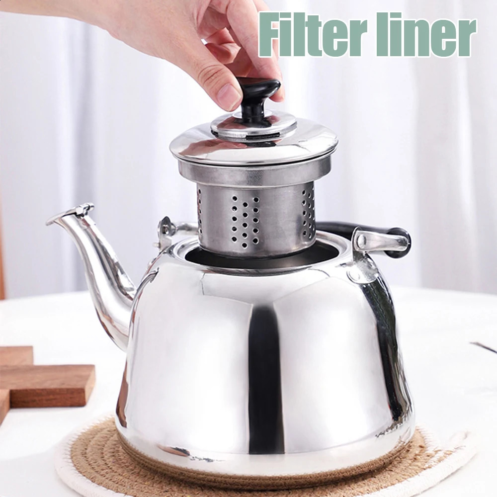 Water Bottles Large Capacity Water Kettle Thicker Stainless Steel Teapot Coffee Container Kitchen Cookware for Gas Induction Cooker 1L/1.5L/2L 231214