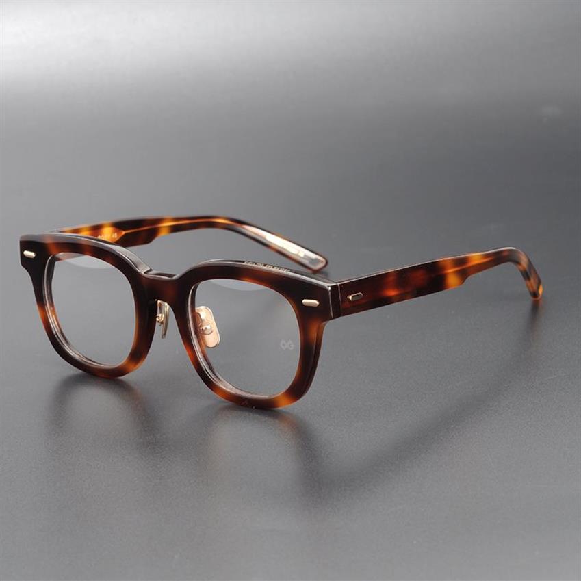 Japón tortuga gafas hechas a mano personalidad retro marco de acetato marco hombres y mujeres literario cara pequeña miopía prescripción glass324t