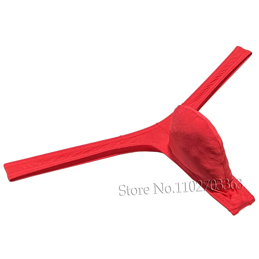 Custodia sottile da uomo T-back Spandex Miglioramento Tanga Mini bikini lucidi Solido G-string Intimo Pantaloni corti elasticizzati