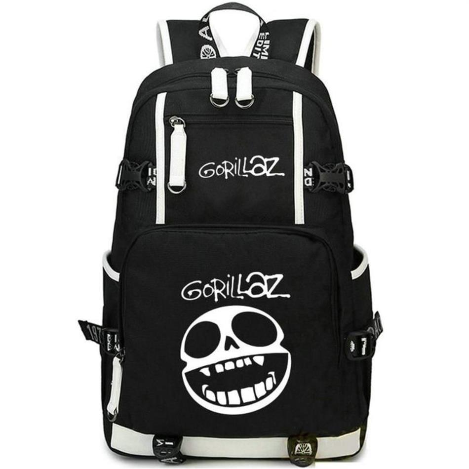 Рюкзак Gorillaz Demon Days Daypack Рок-группа Школьный рюкзак Музыкальный дизайн Рюкзак Ранец Школьная сумка Computer Day Pack206e