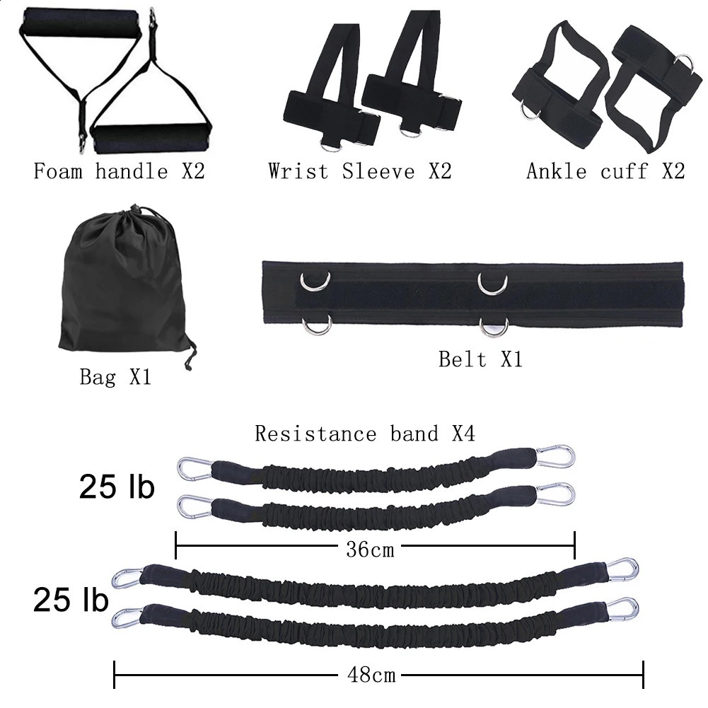 Bungee Sports Fitness Resistance Bands Alongamento Strap Set para exercícios de braço de perna Boxe Muay Thai Gym Bouncing Training Equipment 231214