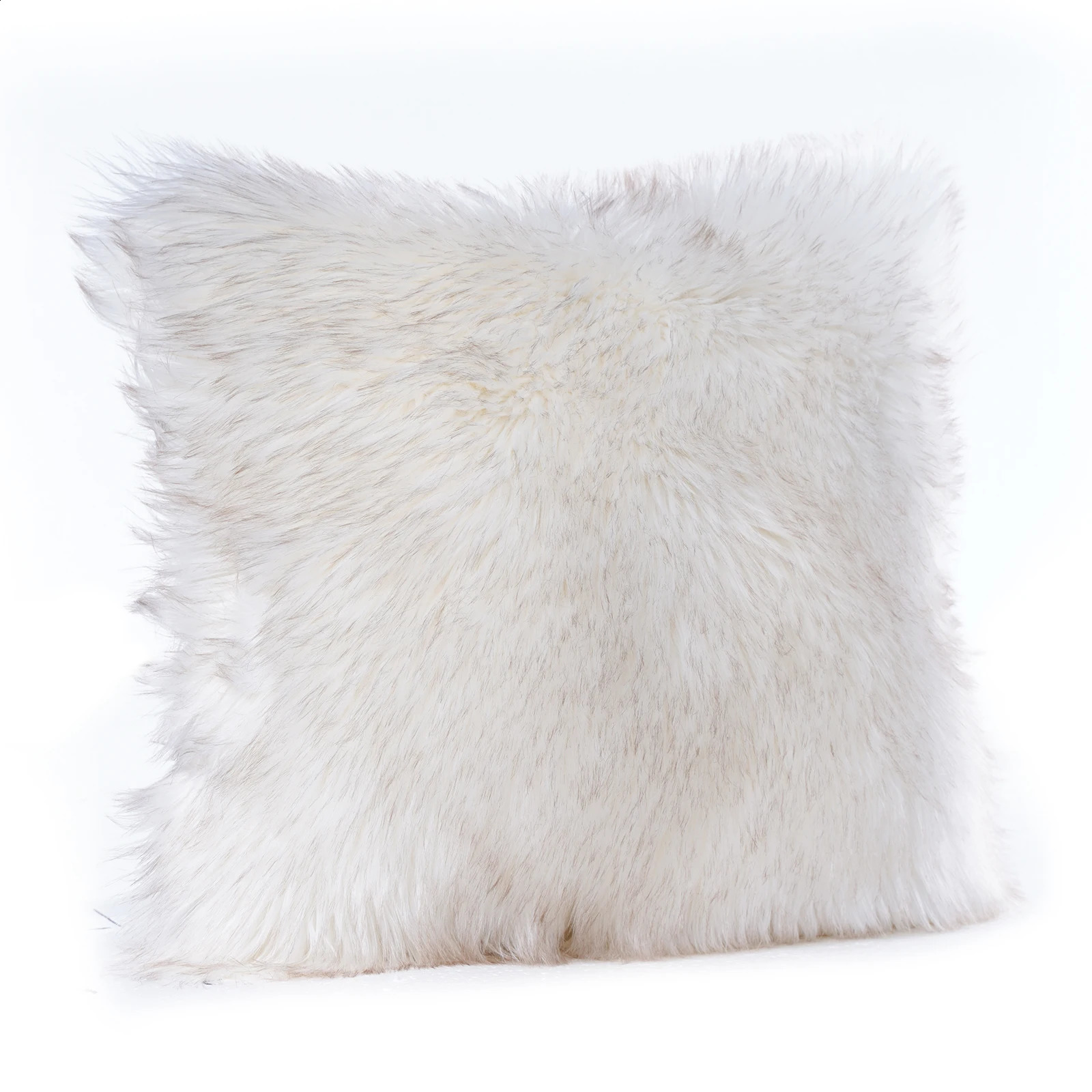 Taie d'oreiller en gros taie d'oreiller en peluche blanche moderne simple imitation laine couleur unie housse de coussin 45x45 cm coussins lombaires 231214