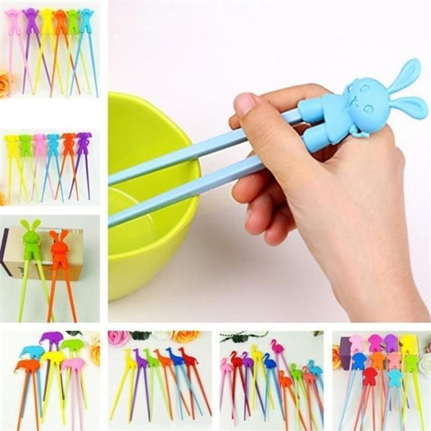 Children Kid Beginner Easy Fun Learning Training Helper Bunny Rabbit Rubber Plastic Chopsticks LX5170275h