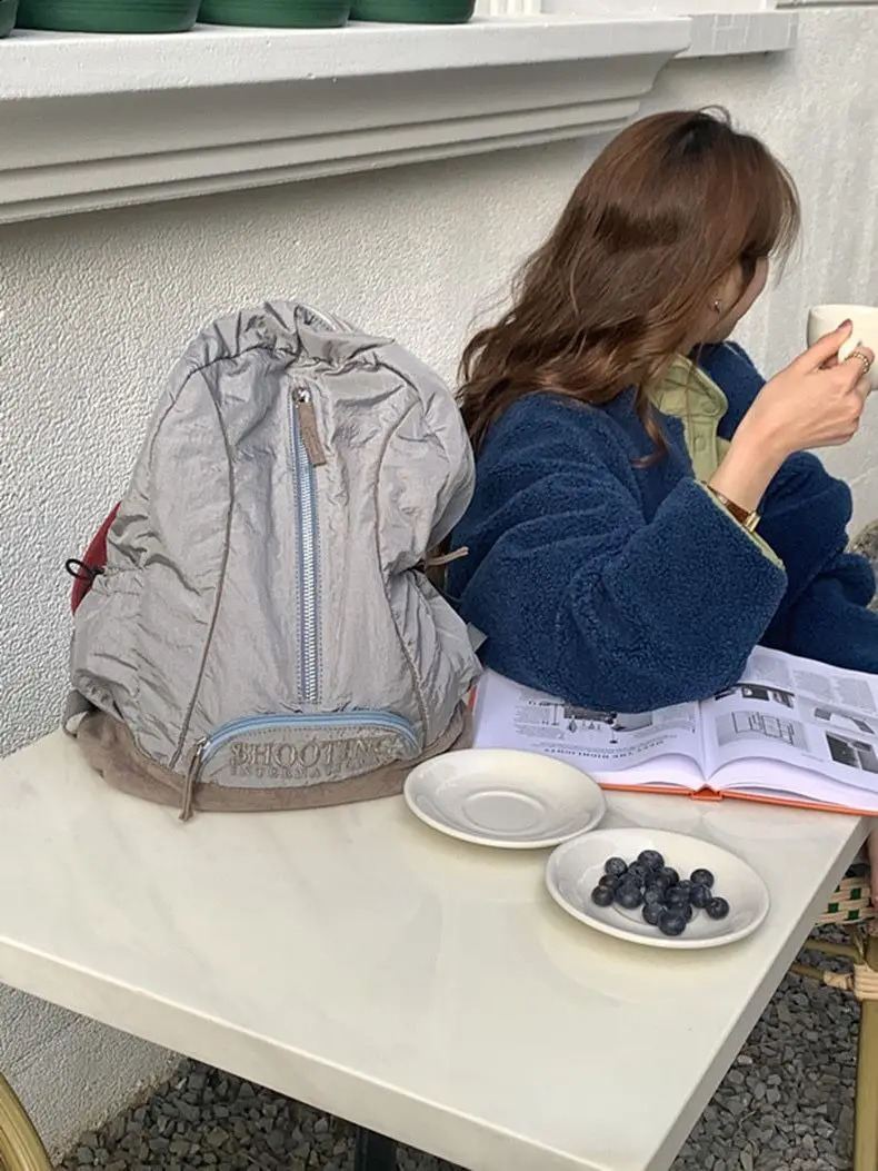 Bolsas escolares y2k coreano de moda casual saco mochila bolsas estudantis bolsa escolar crianças viagens meninas damas nylon lazer mochilas para mulheres 231214