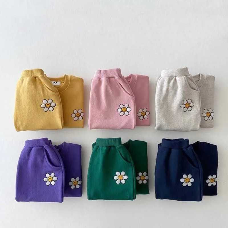 Conjuntos de roupas infantis para bebês meninas conjuntos de roupas outono inverno bebê recém-nascido meninos moletom floral + calças 2 peças roupas de grife para bebês