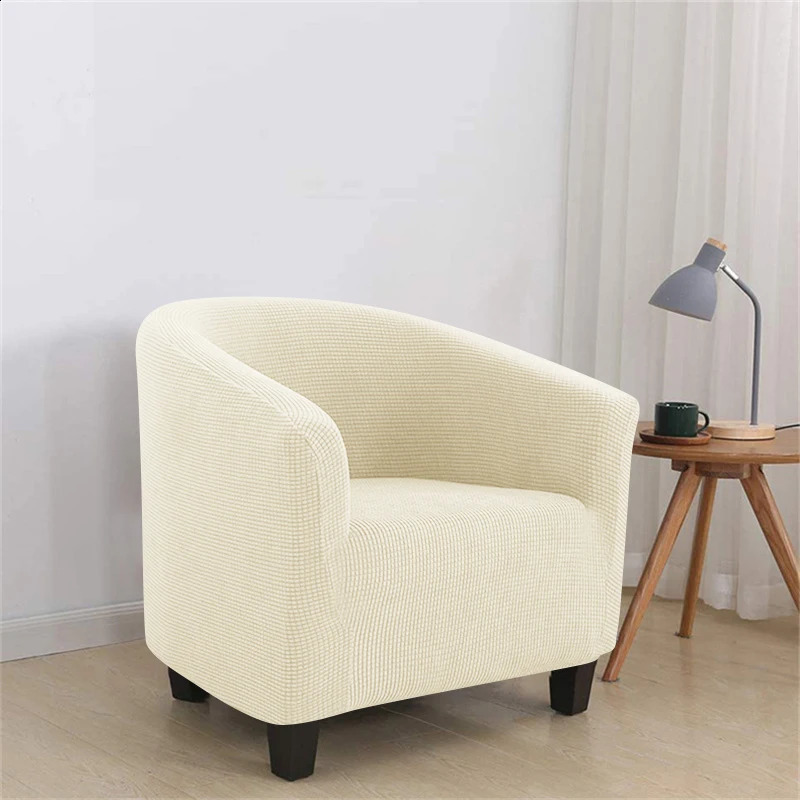 Chair Covers Club Bath Tub Armchairs Chair Cover Polar Fleece Single Sofa Covers Stretch Couch Slipcovers for Living Room Furniture Protector 231214