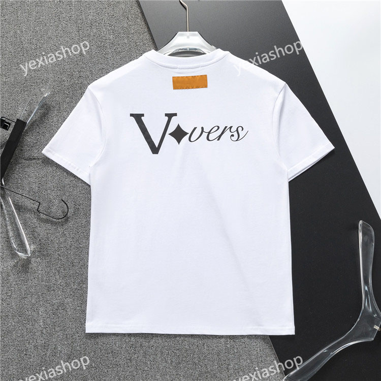 Designer-T-Shirt für Männer, Luxus-Shirts, Herren-T-Shirts, Designer-Damen-T-Shirt, Rundhalsausschnitt, Baumwolle, Kurzarm, M-3XL, Weiß1