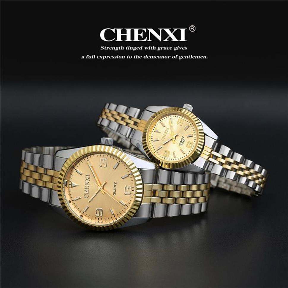 cwp CHENXI Reloj de Primeras Marcas Relojes de Cuarzo para Mujer Hombres Relojes de Pulsera de Ocio de Moda de Cuarzo para Amantes con Esfera Simple Relogio F236P