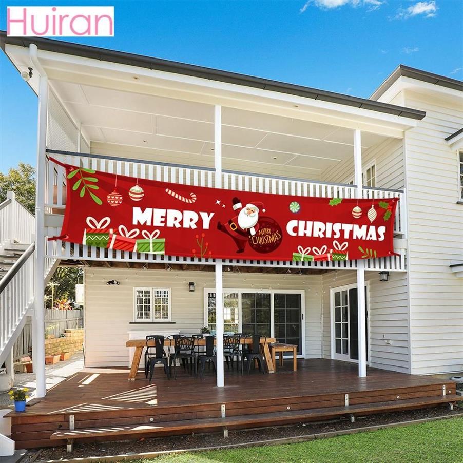 Neue Frohe Weihnachten Banner Weihnachtsdekorationen für Zuhause Outdoor Store Banner Flagge Ziehen Navidad Natal Dekor Neujahr 201017284C