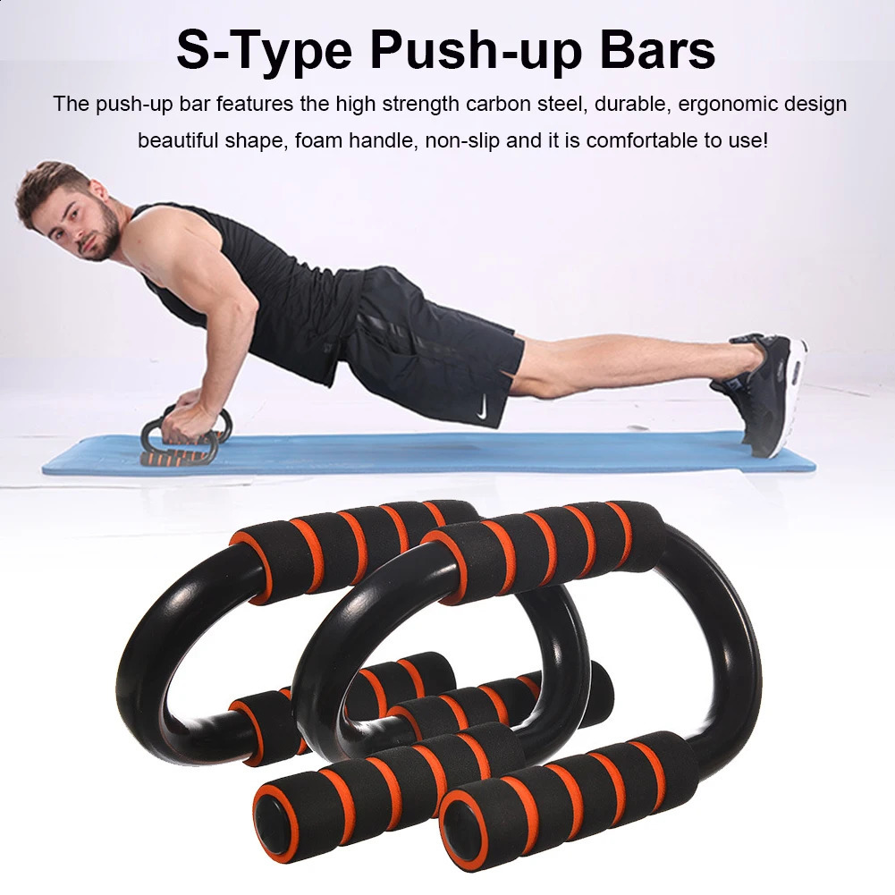 Sit Up Benches S Shape PushUps Bars Stands With Slip Resistant Handle For Men Women Pull Ups Strength Training Daily Workouts 231214