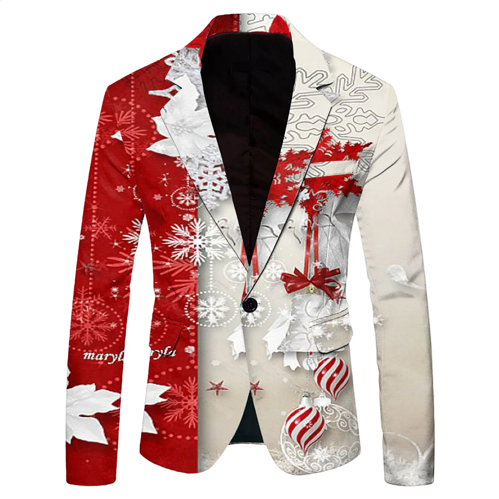 Ternos Masculinos Blazers Moda Papai Noel Impressão Terno Jaqueta Masculina Casaco De Natal Outono Inverno Homens Blazer Jaquetas Para Homens Jaquetas De Festa De Natal 231214