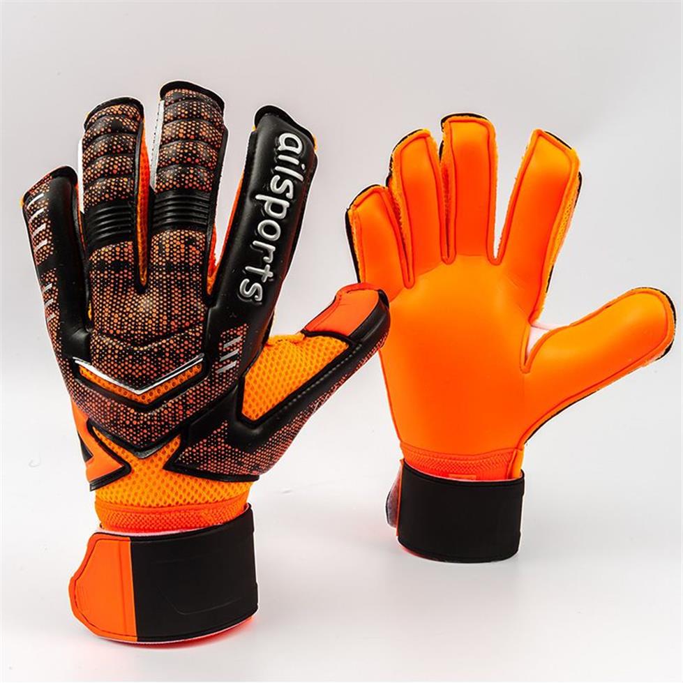 Nuevo diseño, portero de fútbol profesional, guantes de látex para portero, protección para los dedos, guantes de portero de fútbol para niños y adultos LJ2009232182